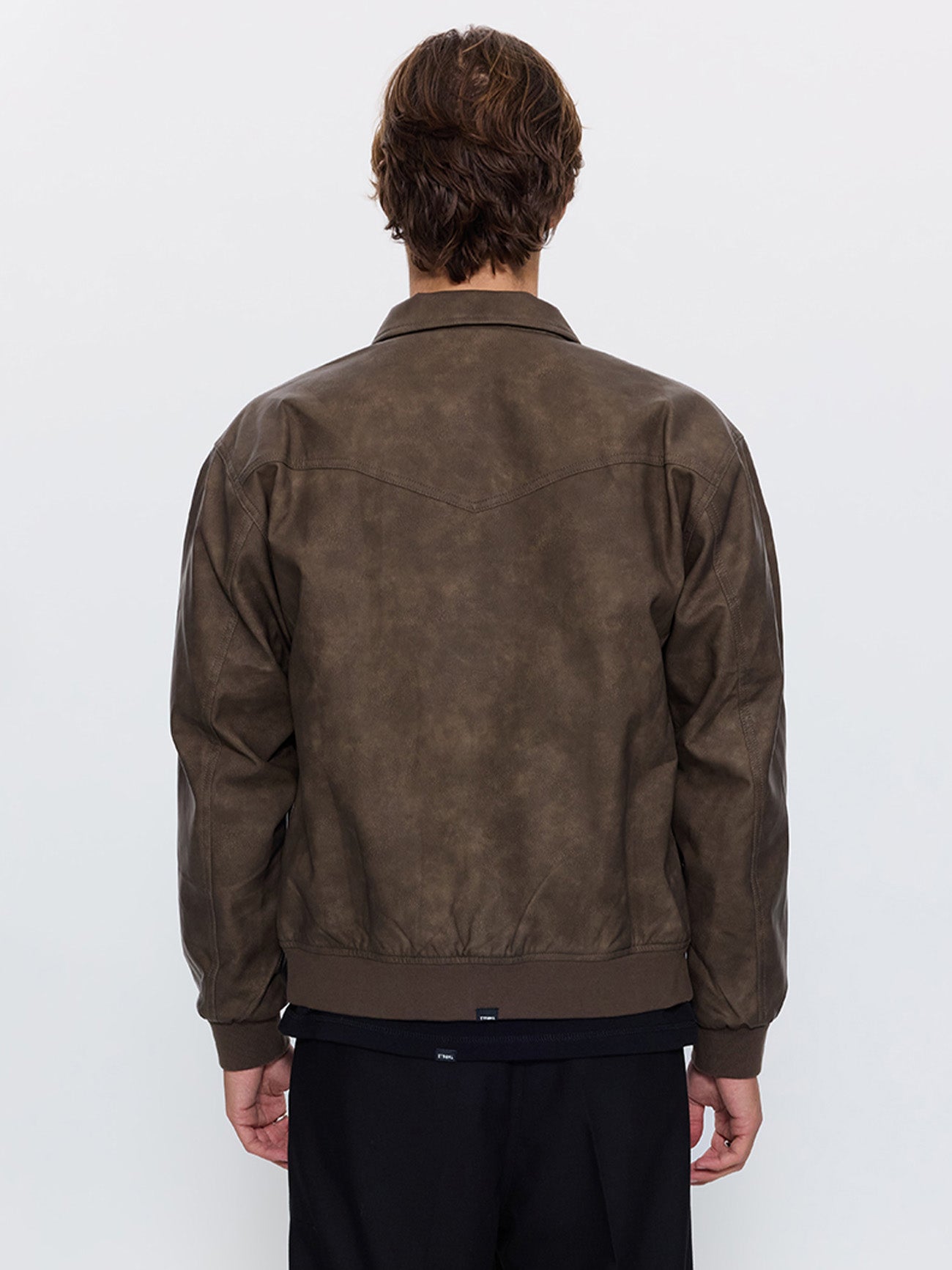 Deep In The Heart Of Byron Leather Work Jacket - Brown