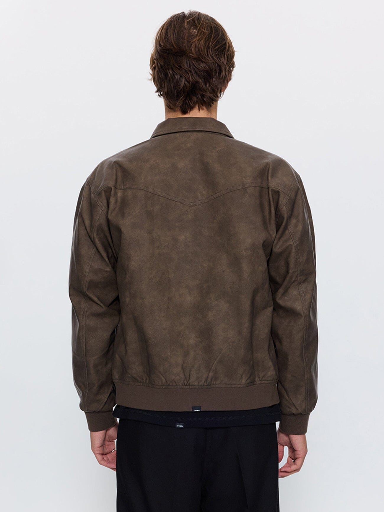 Deep In The Heart Of Byron Pleather Work Jacket - Brown