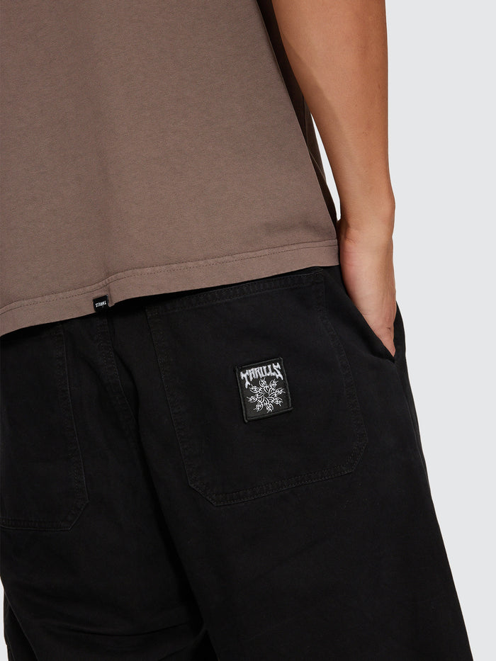 Stagger Big Slacker Cropped Pant - Black