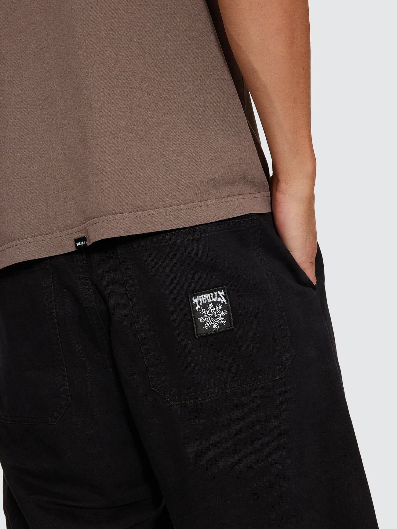 Stagger Big Slacker Cropped Pant - Black