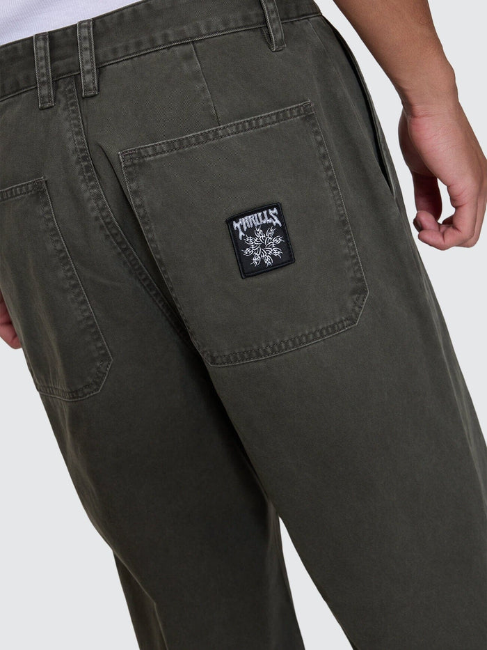 Stagger Big Slacker Cropped Pant - Oil Green 26