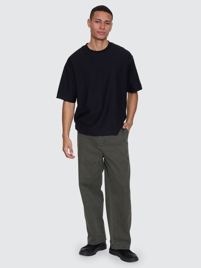 Stagger Big Slacker Cropped Pant - Oil Green 26