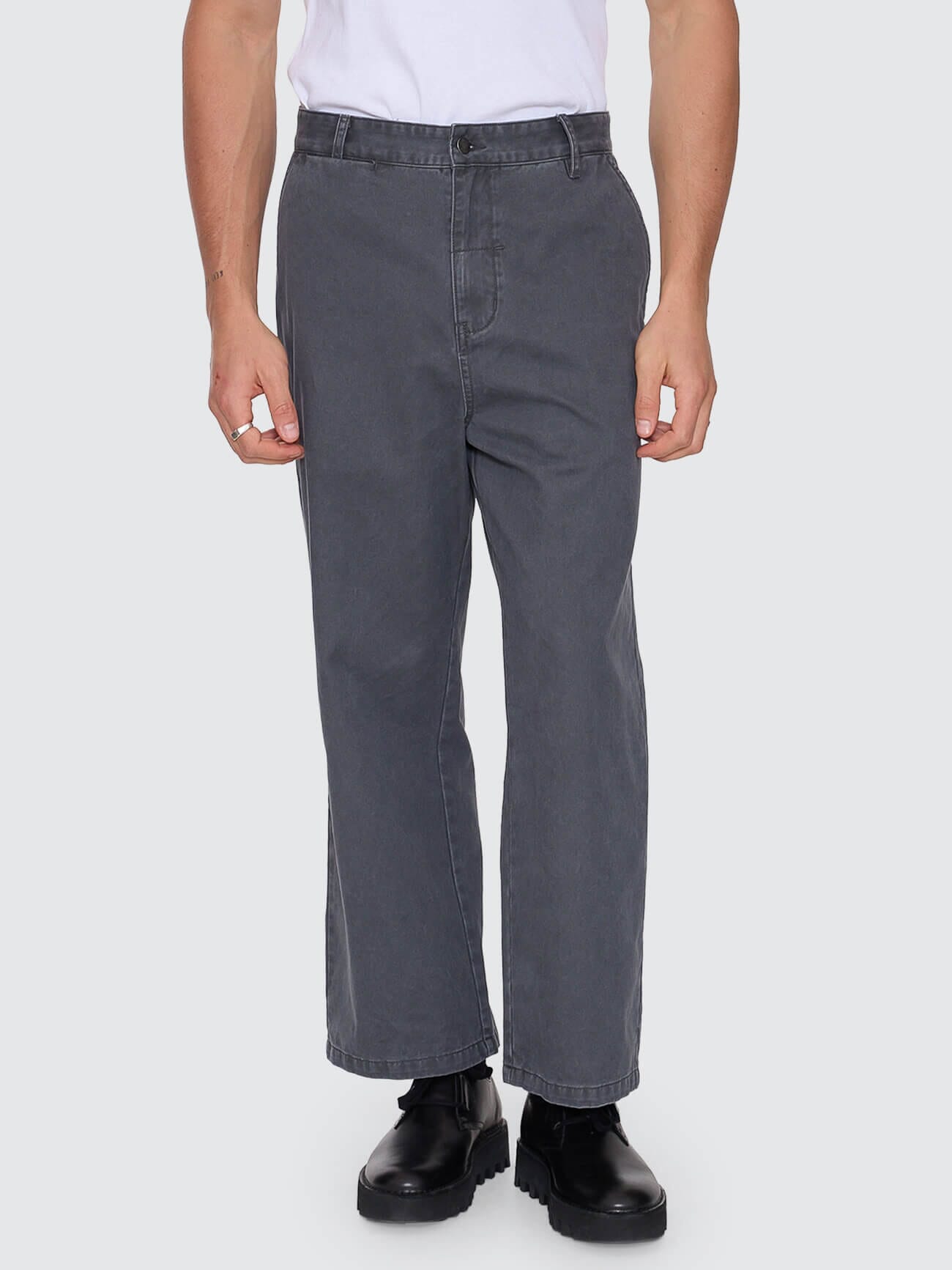 Stagger Big Slacker Cropped Pant - Dark Charcoal 26