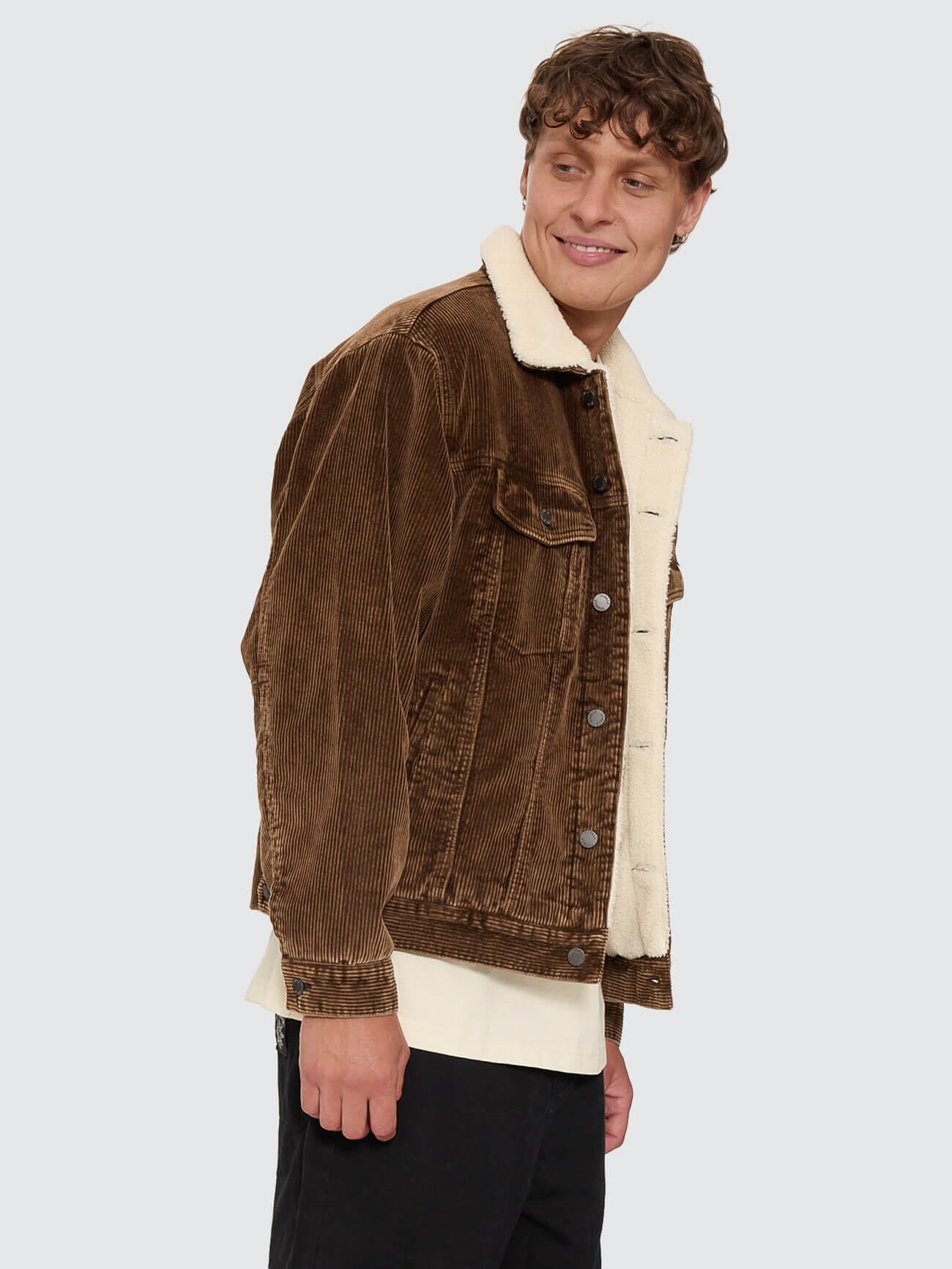 Oversized Sherpa Wanderer Cord Jacket - Postal Brown XS