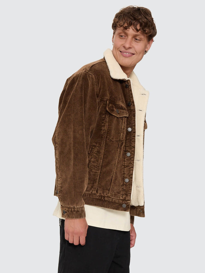Oversized Sherpa Wanderer Cord Jacket - Postal Brown XS
