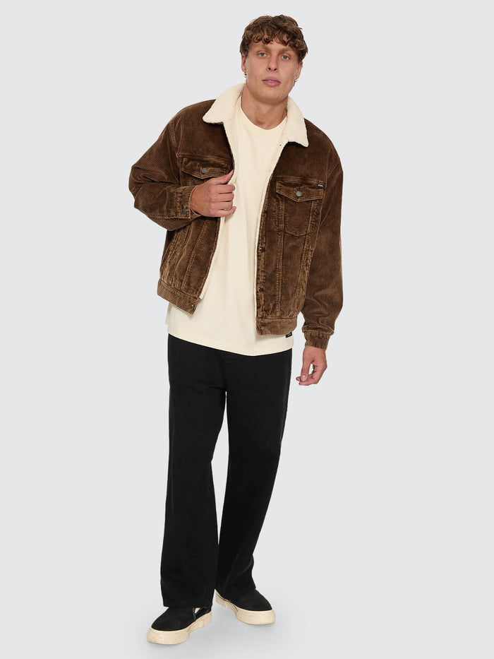 Oversized Sherpa Wanderer Cord Jacket - Postal Brown XS