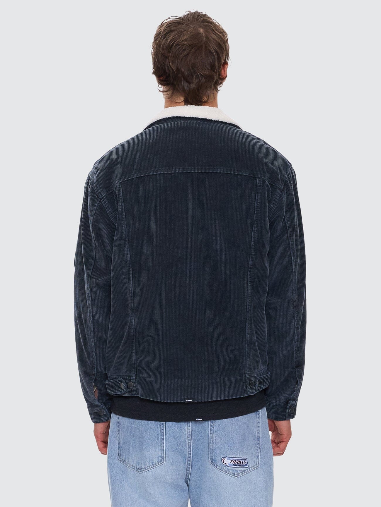 Oversized Sherpa Wanderer Cord Jacket - Ebony XS