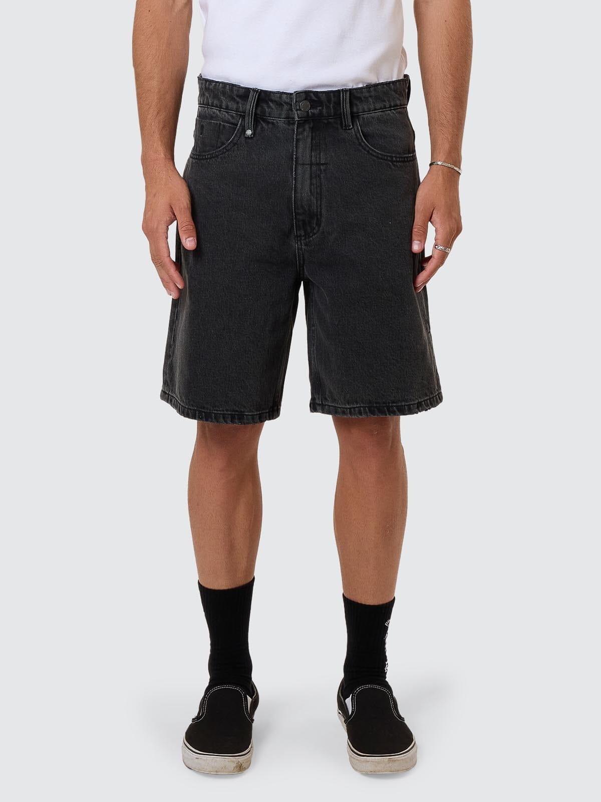 Slacker Denim Short - Ash Black 26