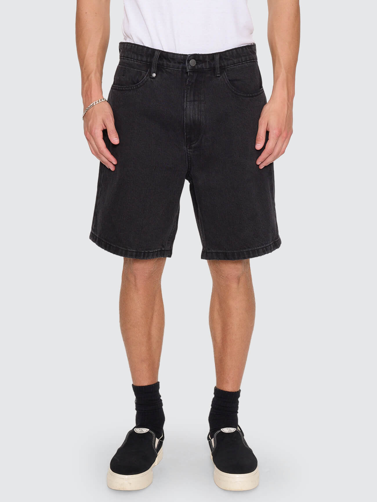 Slacker Denim Short - Aged Black 28