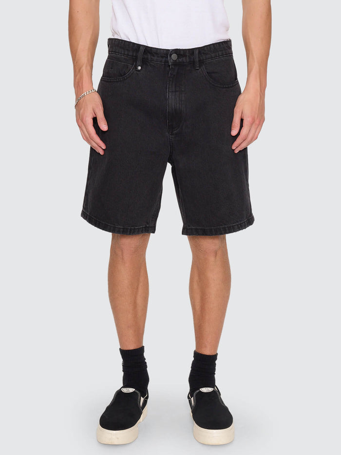 Slacker Denim Short - Aged Black 28