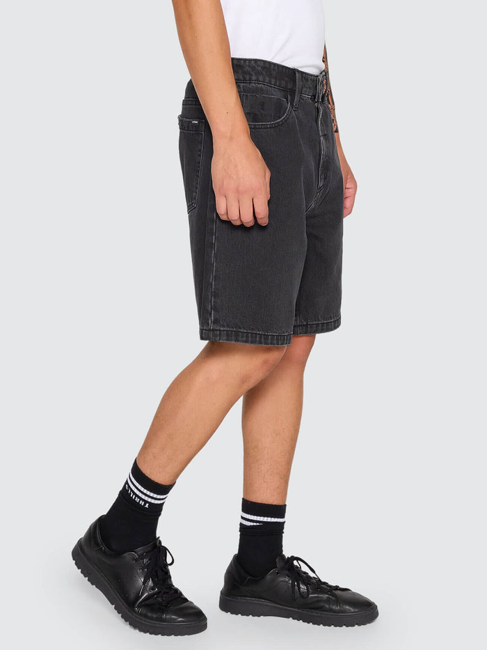 Slacker Denim Short - Aged Black 28