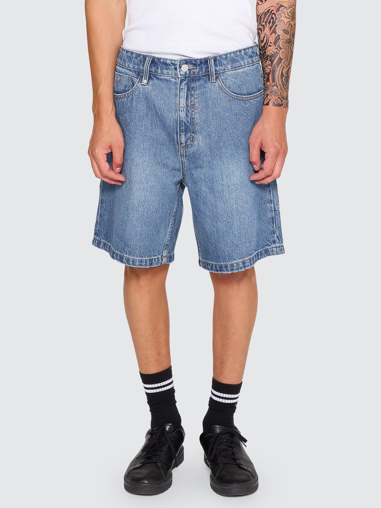 Slacker Relaxed Denim Short - Darker Dust Blue