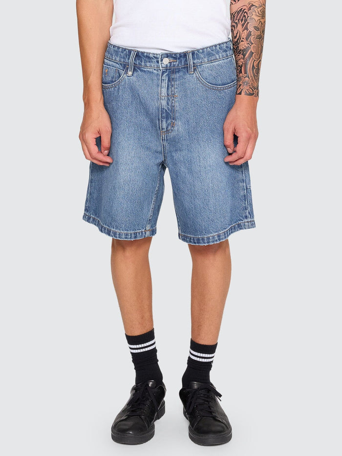 Slacker Relaxed Denim Short - Darker Dust Blue
