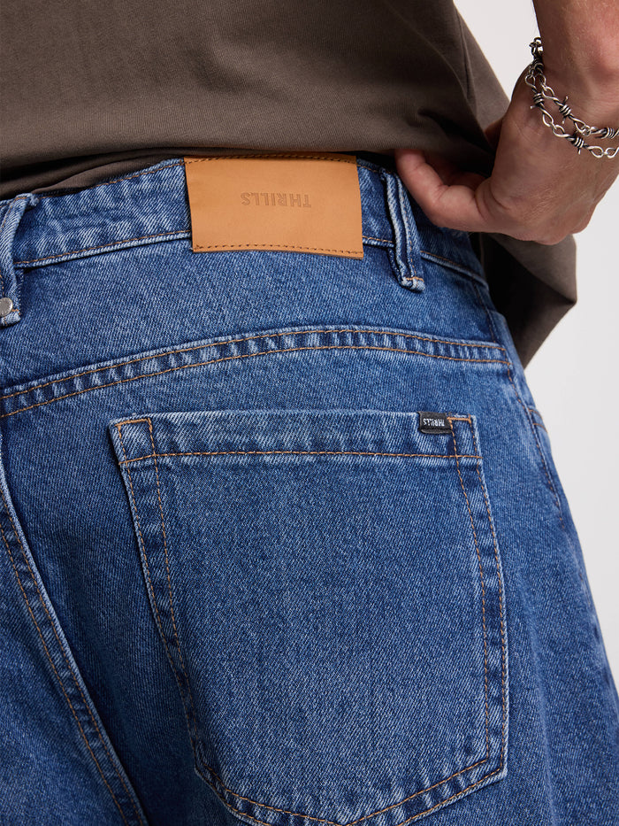 Slacker Relaxed Denim Short - Darker Dust Blue 26