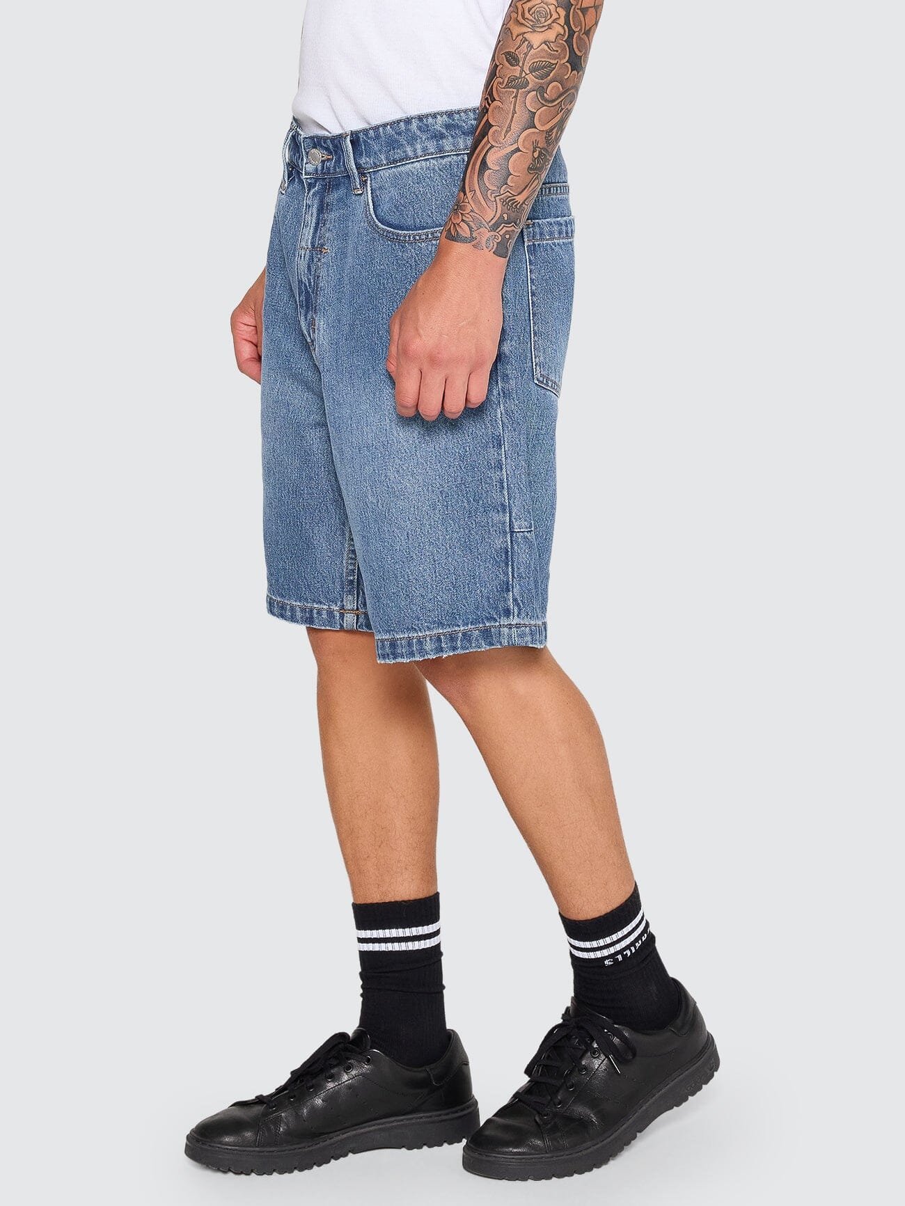 Slacker Relaxed Denim Short - Darker Dust Blue