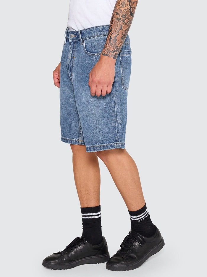 Slacker Relaxed Denim Short - Darker Dust Blue