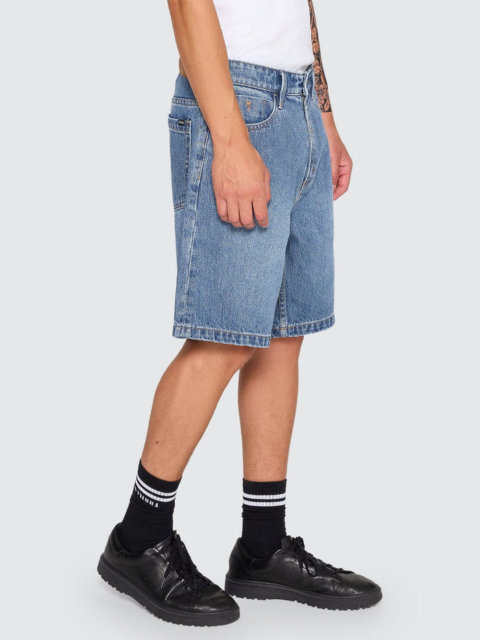 Slacker Relaxed Denim Short - Darker Dust Blue