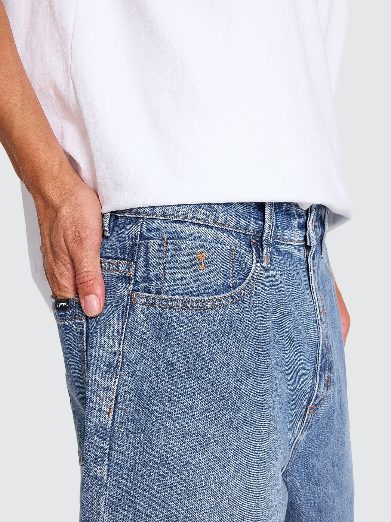 Slacker Relaxed Denim Short - Darker Dust Blue