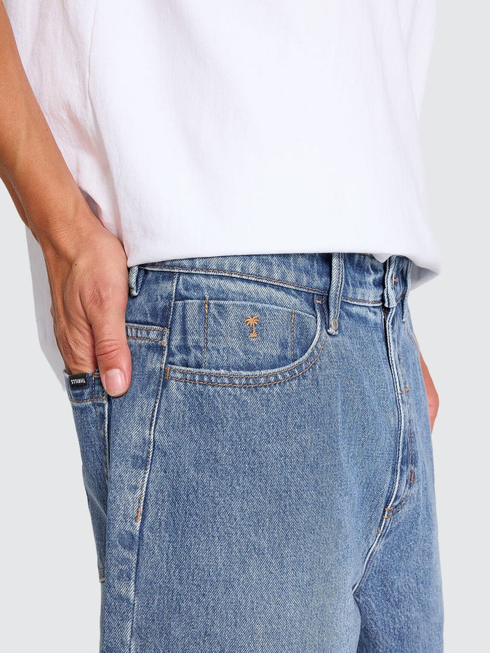Slacker Relaxed Denim Short - Darker Dust Blue