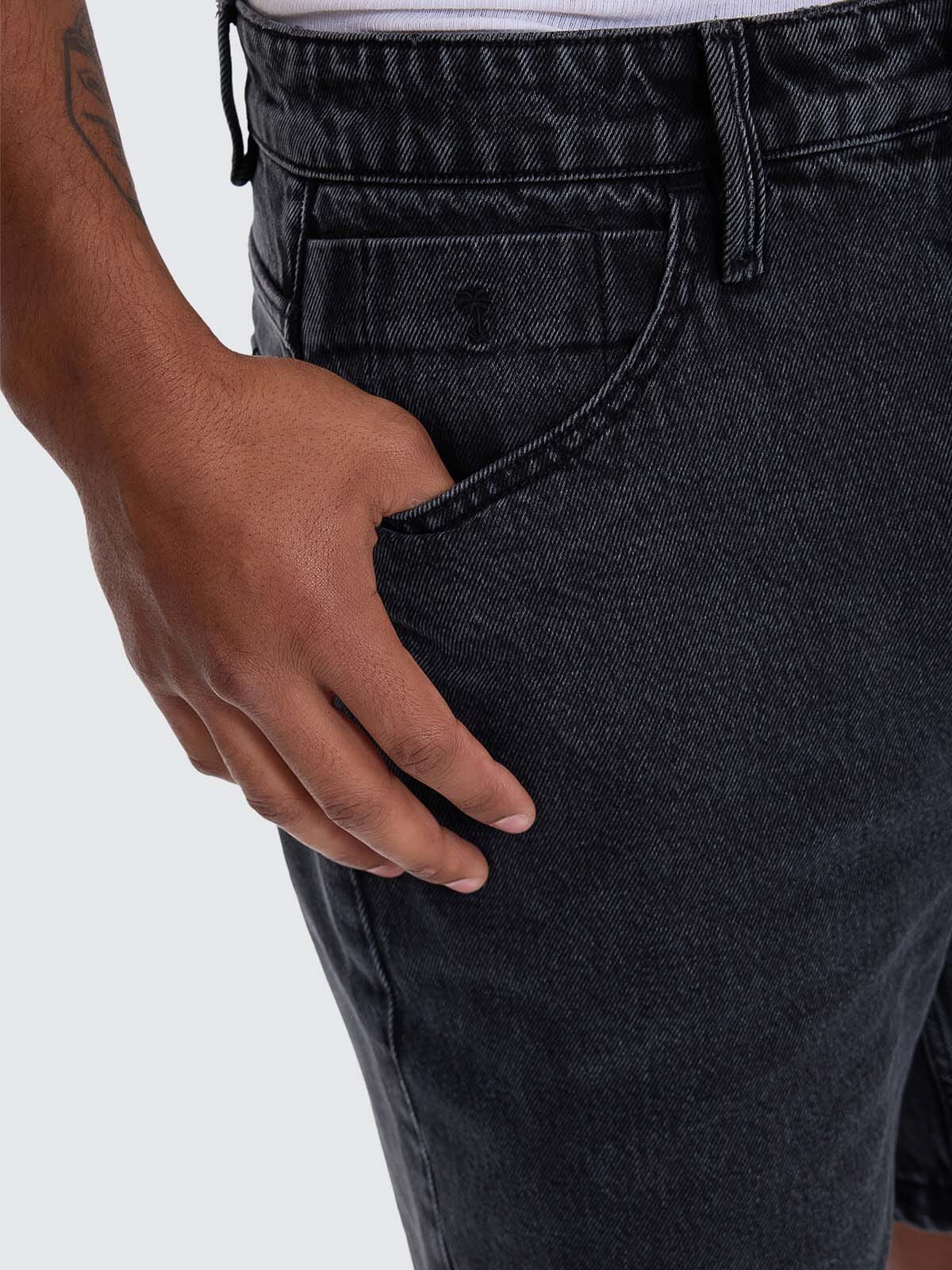 Slacker Relaxed Denim Short - Ebony 26