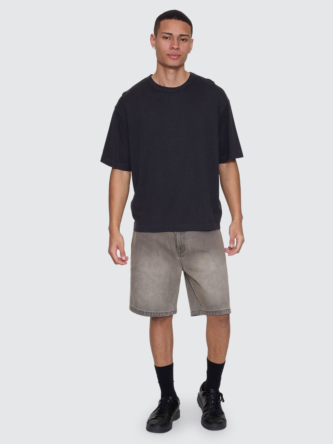 Slacker Relaxed Denim Short - New Grey 26