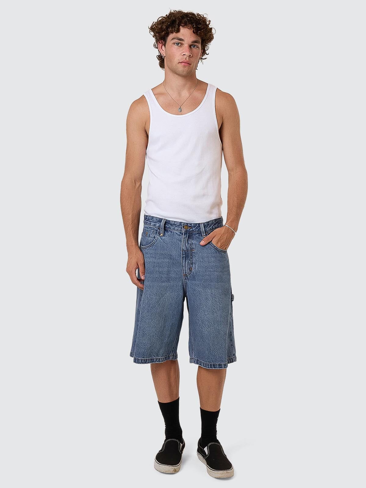 Big Slacker Denim Short - Stoned Blues 26