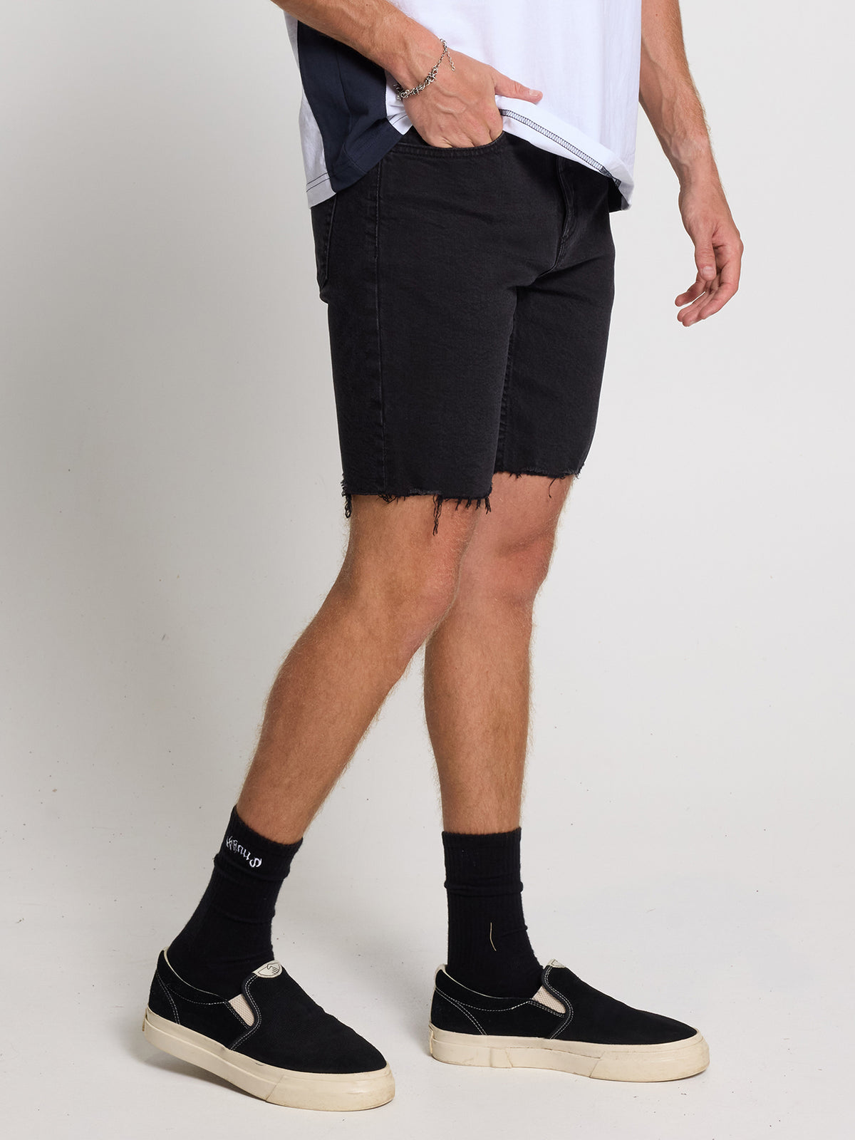 Bones Denim Short - Aged Black 28