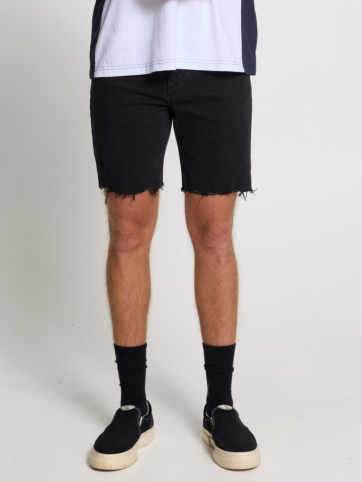 Bones Denim Short - Aged Black 28
