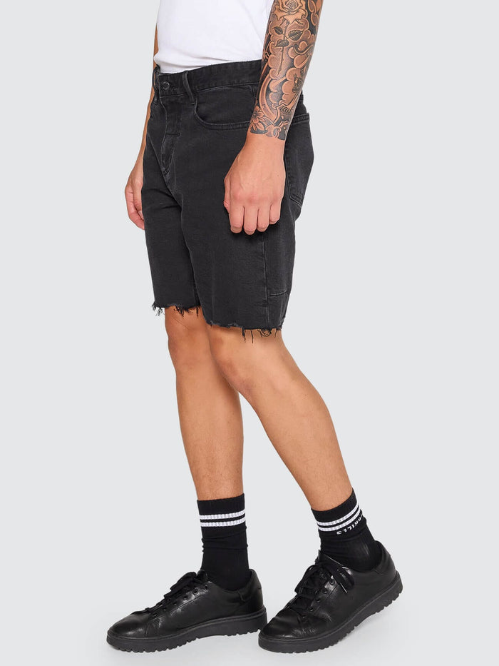 Bones Denim Short - Aged Black 28