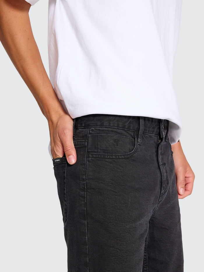 Bones Denim Short - Aged Black 28