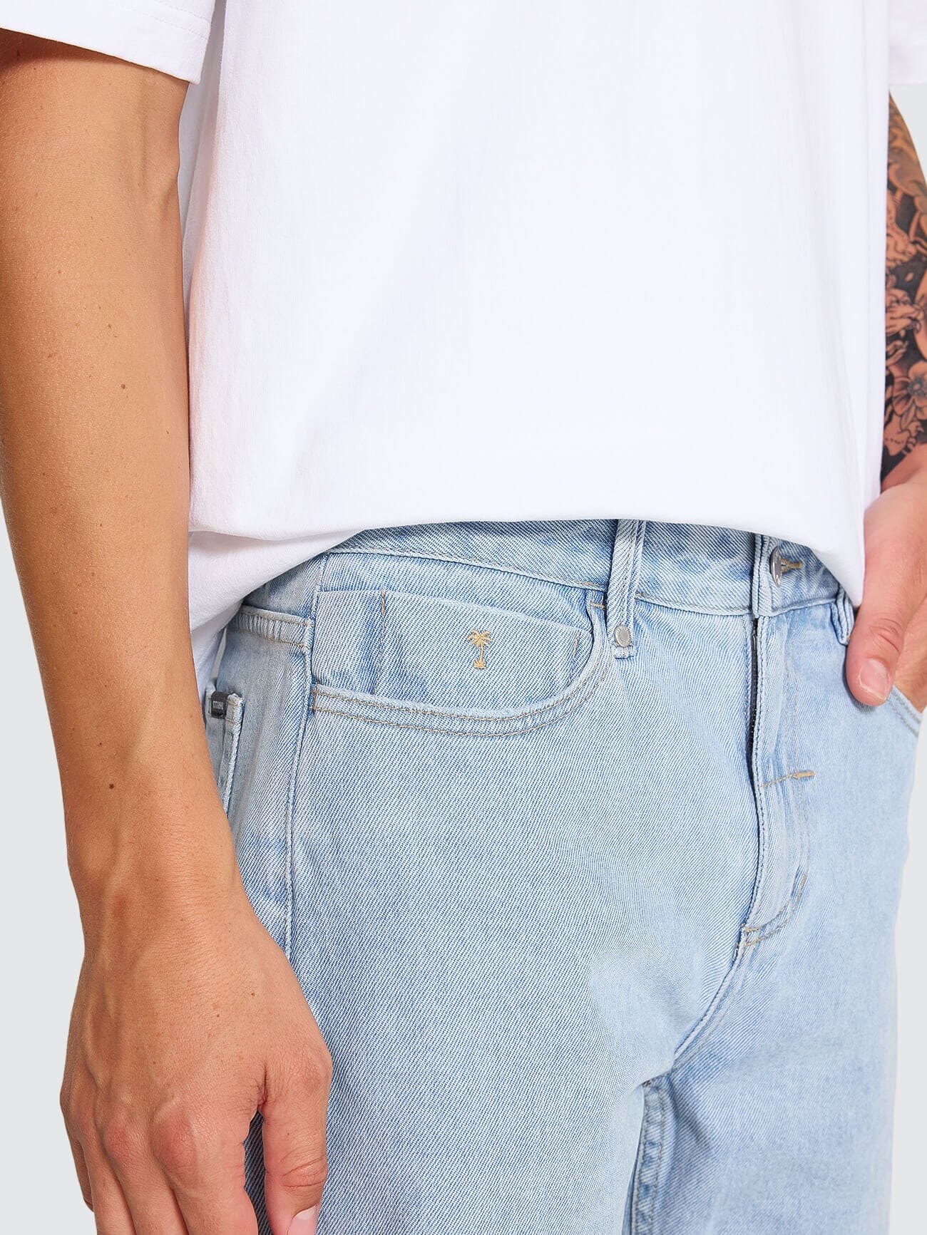Bones Raw Slim Denim Short - Ageless Blue