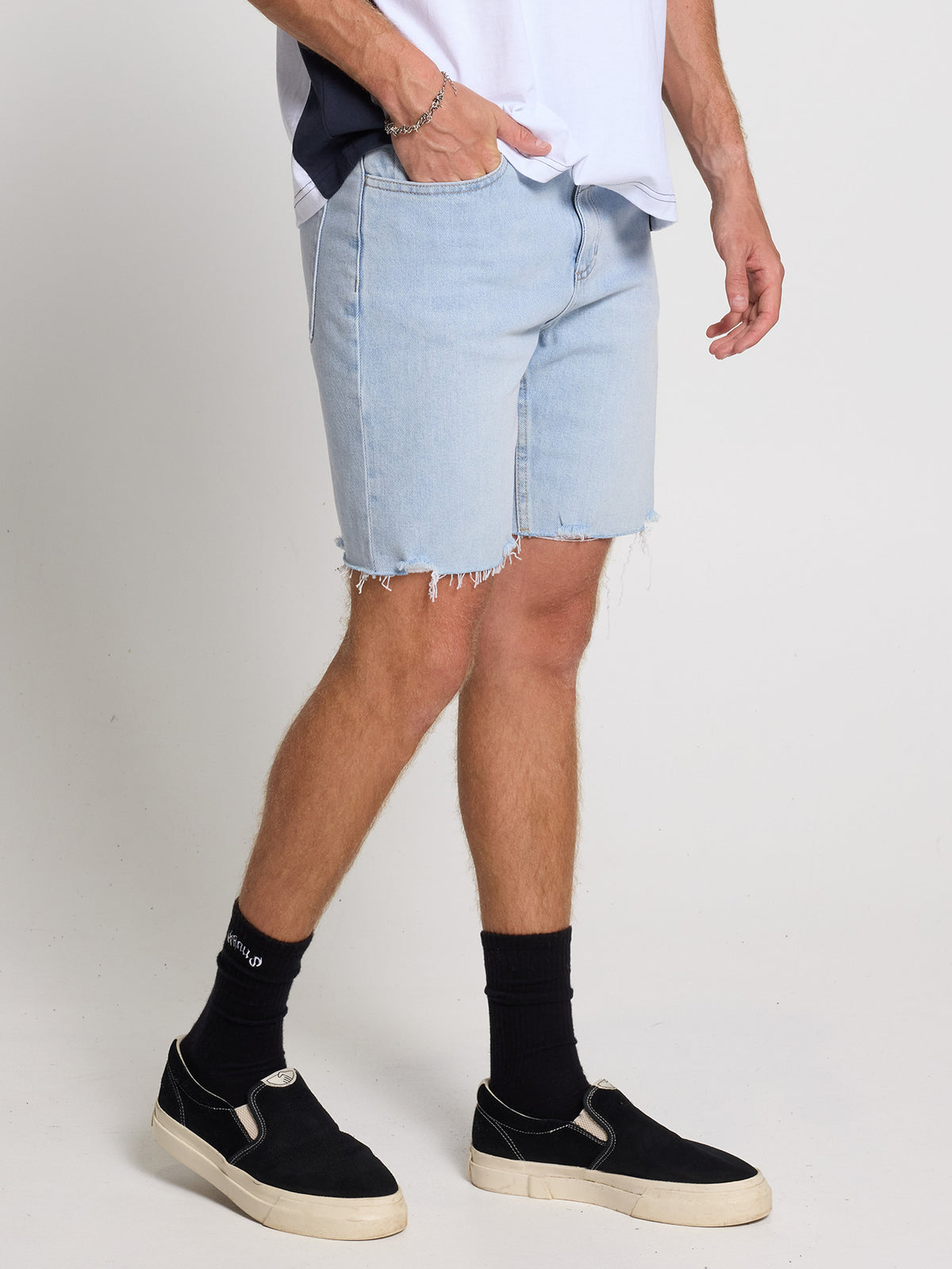 Bones Denim Short - Light Ash Blue 28