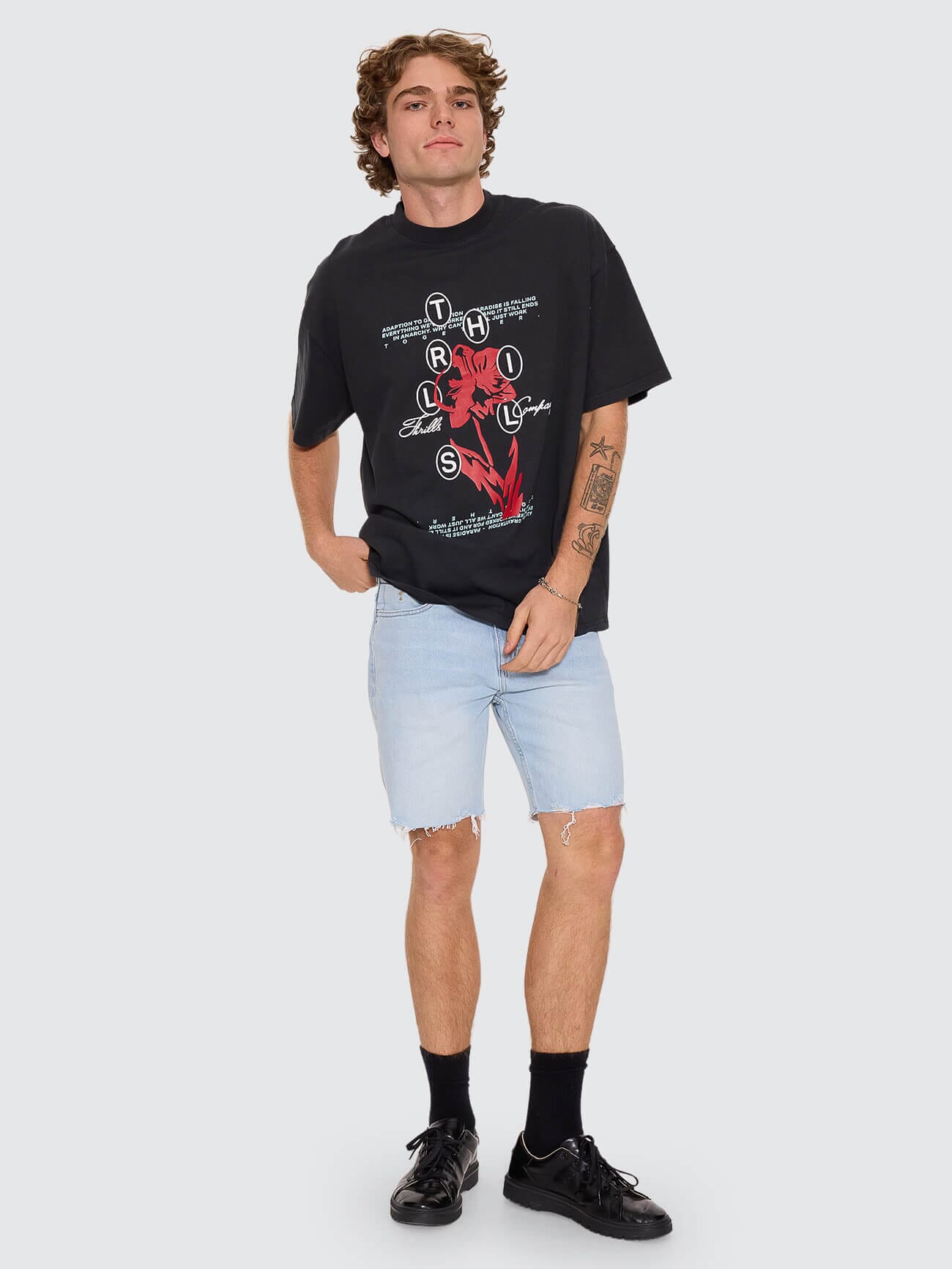 Bones Denim Short - Light Ash Blue 28