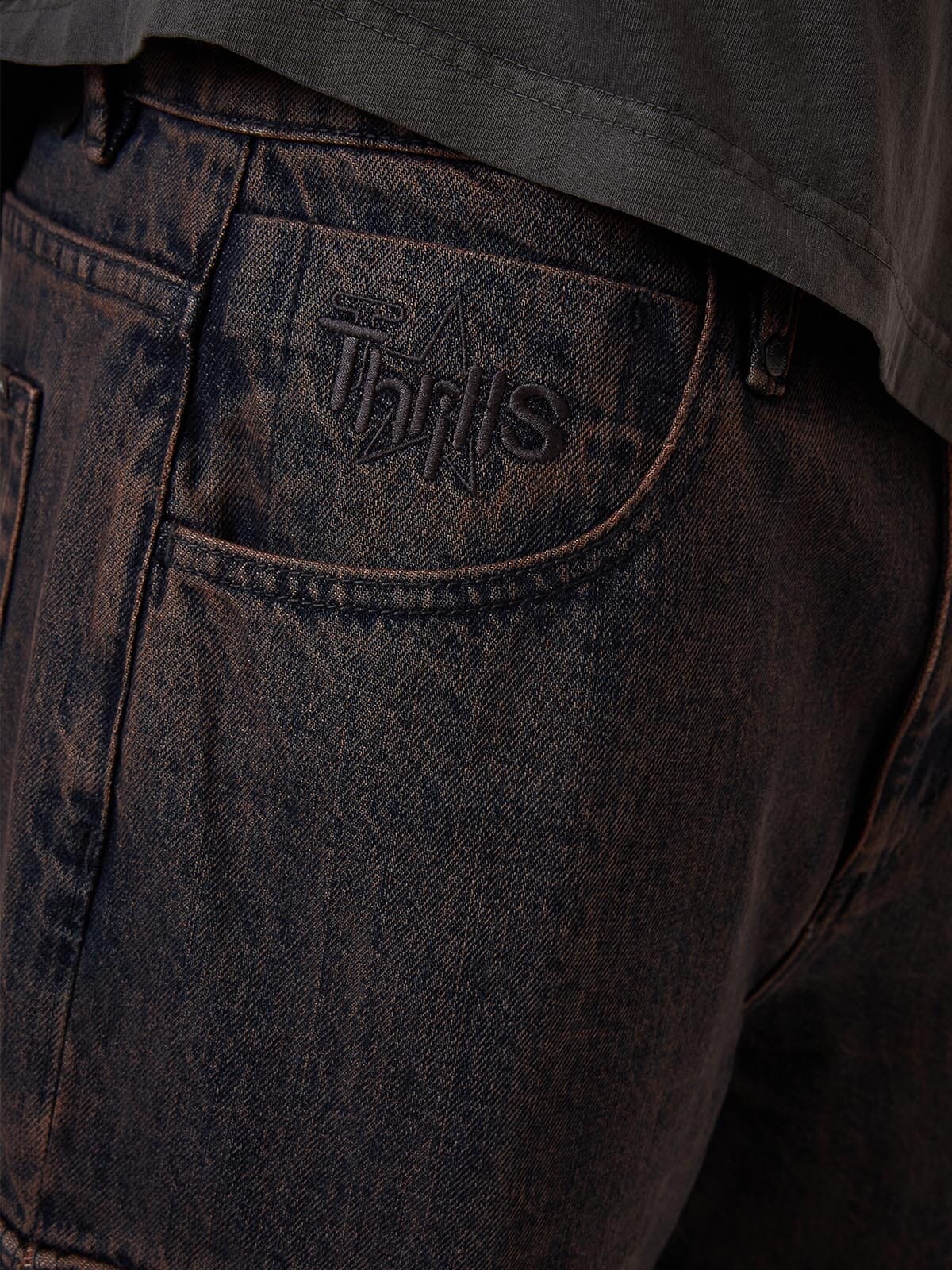 Big Slacker Denim Cargo Short - Berry Black 26