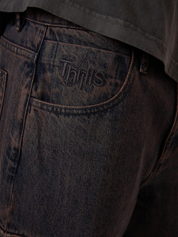 Big Slacker Denim Cargo Short - Berry Black 26