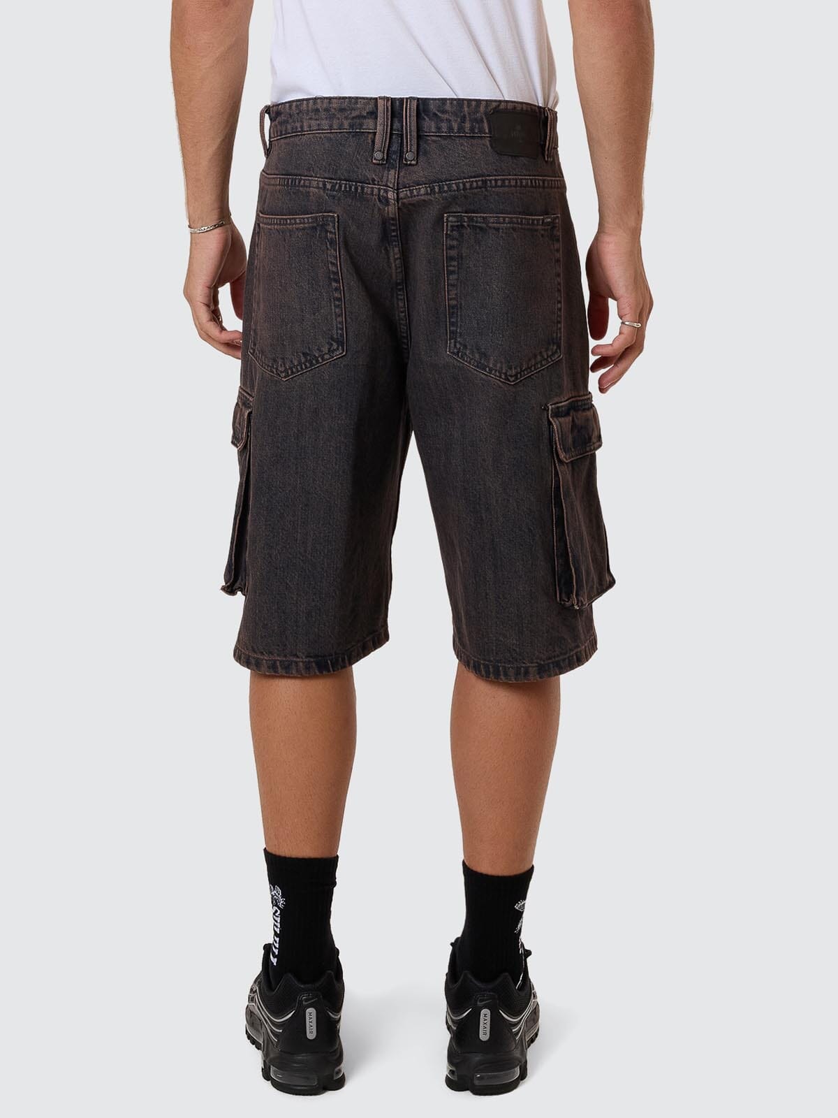 Big Slacker Denim Cargo Short - Berry Black 26