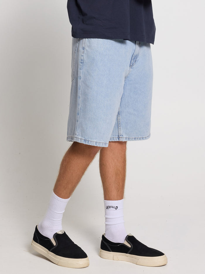 Mid Slacker Relaxed Denim Short - Serenity Blue 26