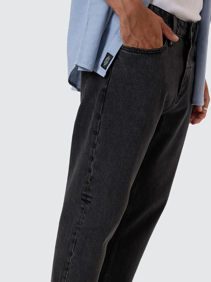 Chopped Denim Jean - Ash Black 26