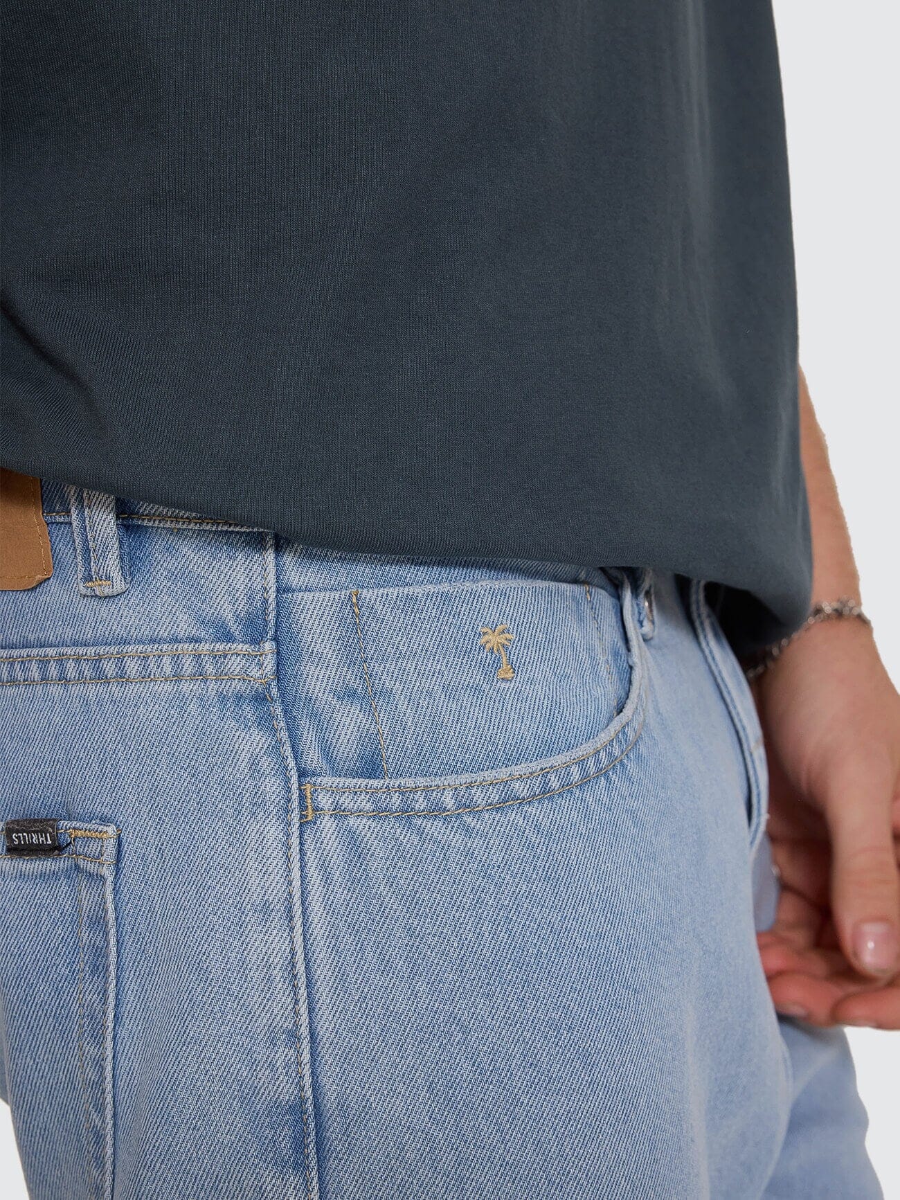 Chopped Straight Cropped Denim Jean - Ageless Blue 28