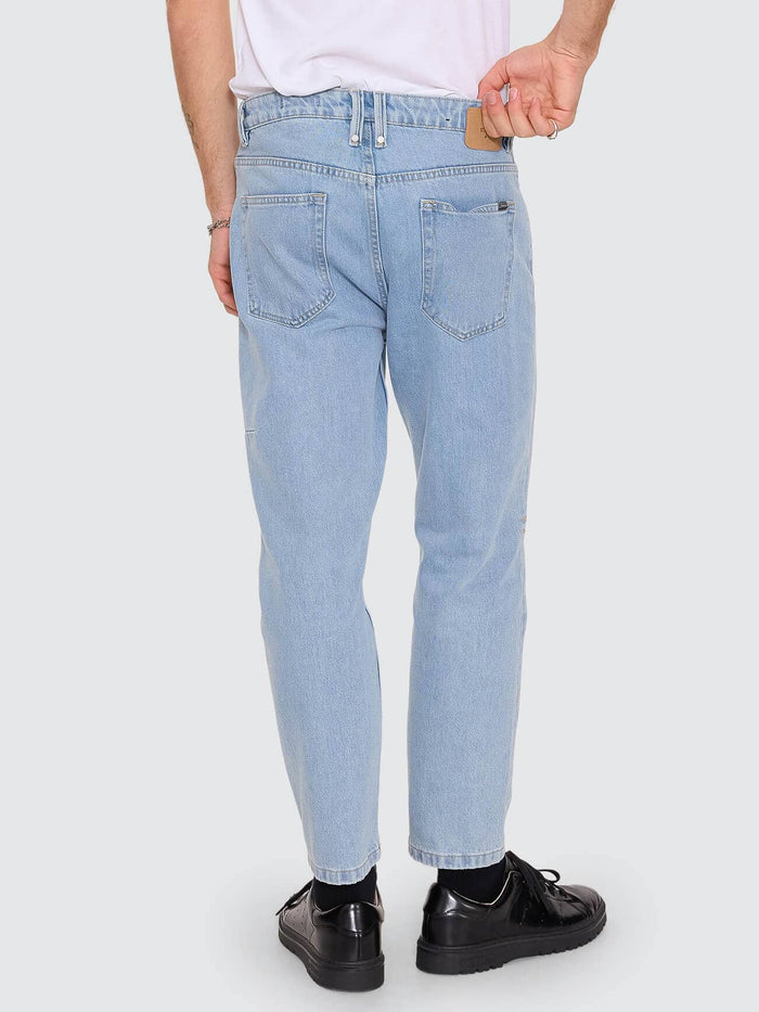 Chopped Straight Cropped Denim Jean - Ageless Blue 28