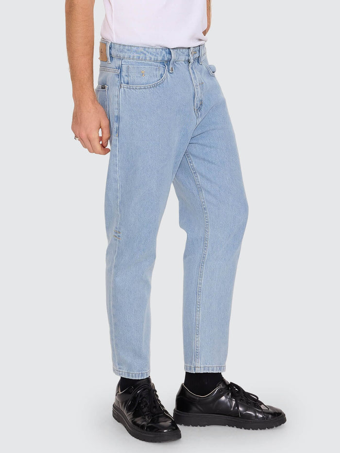 Chopped Straight Cropped Denim Jean - Ageless Blue 28