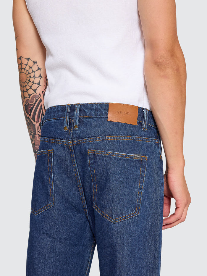 Chopped Slim Straight Cropped Denim Jean - Rinsed Ink