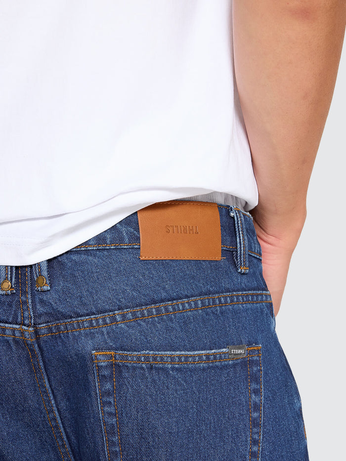 Chopped Slim Straight Cropped Denim Jean - Rinsed Ink