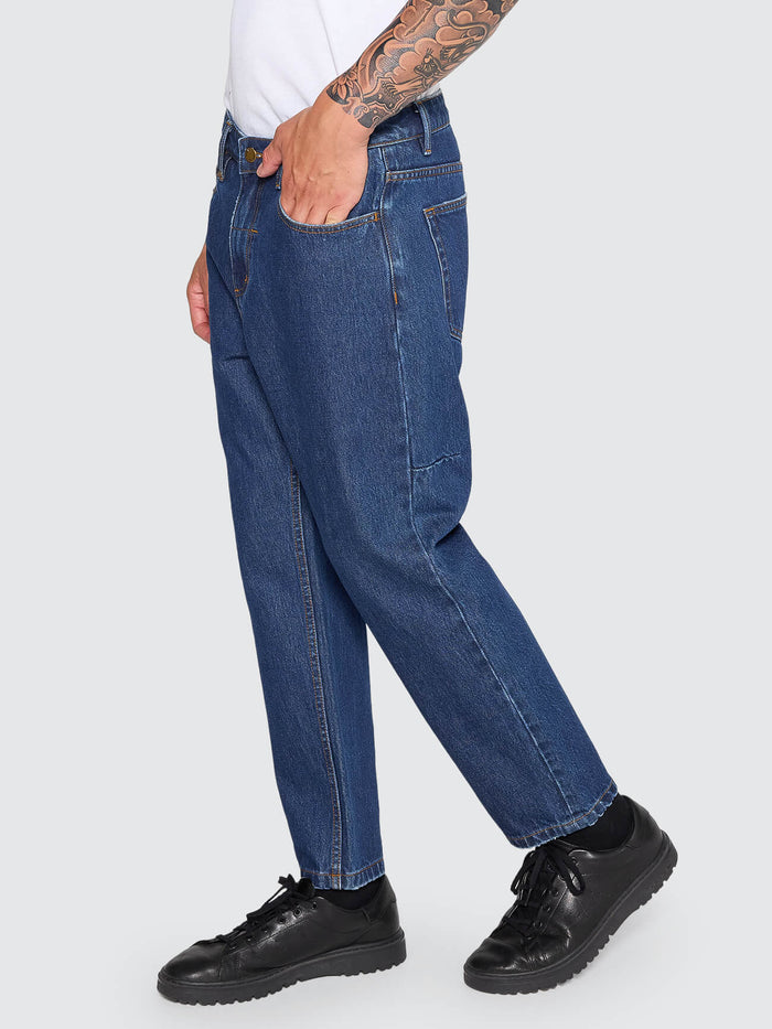 Chopped Slim Straight Cropped Denim Jean - Rinsed Ink