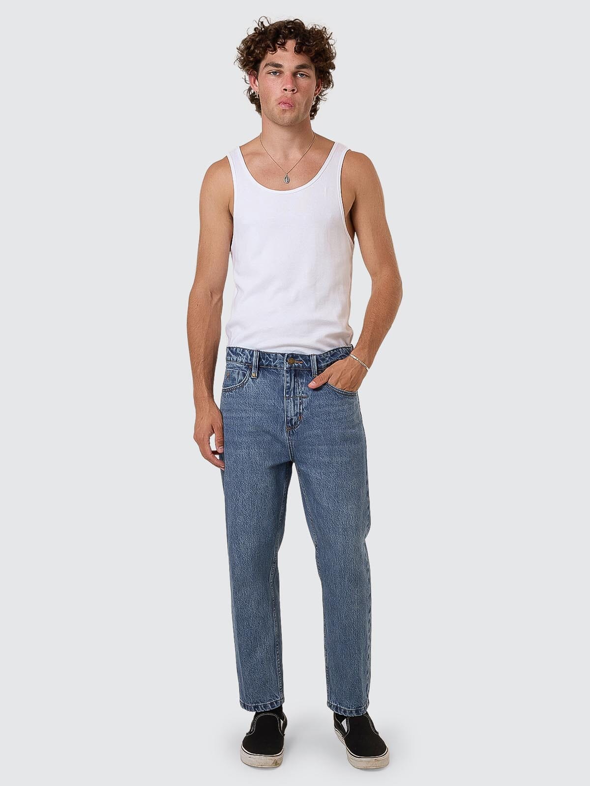 Chopped Denim Jean - Stoned Blues 26