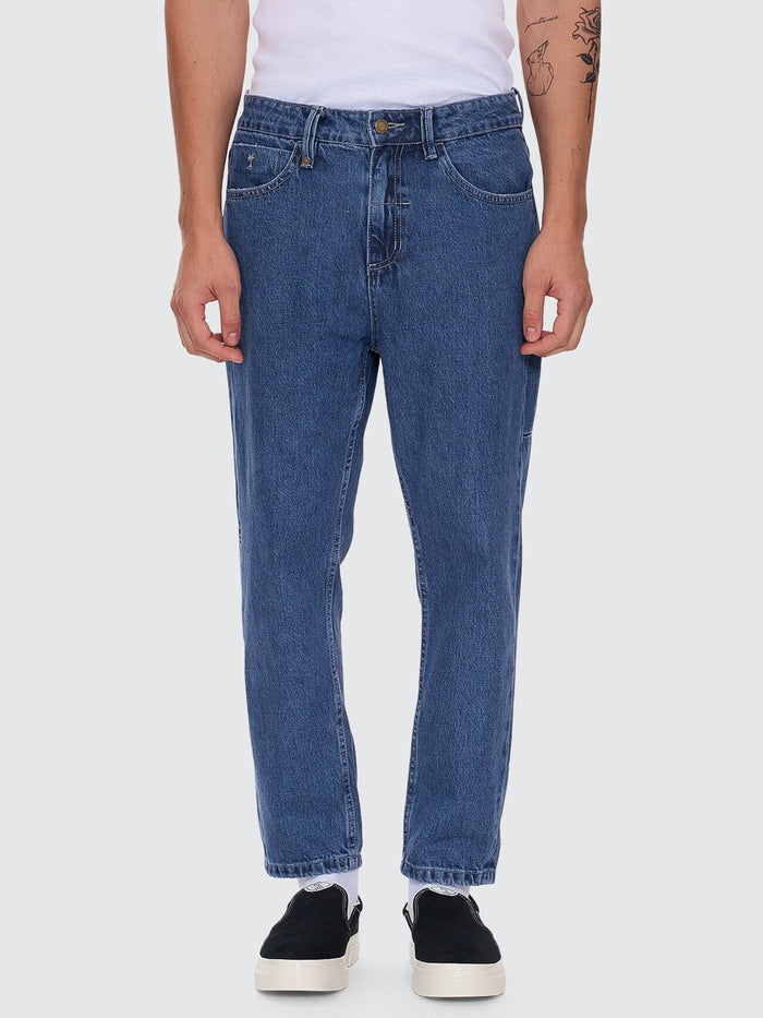 Chopped Straight Cropped Denim Jean - Vintage Rinse Blue 26