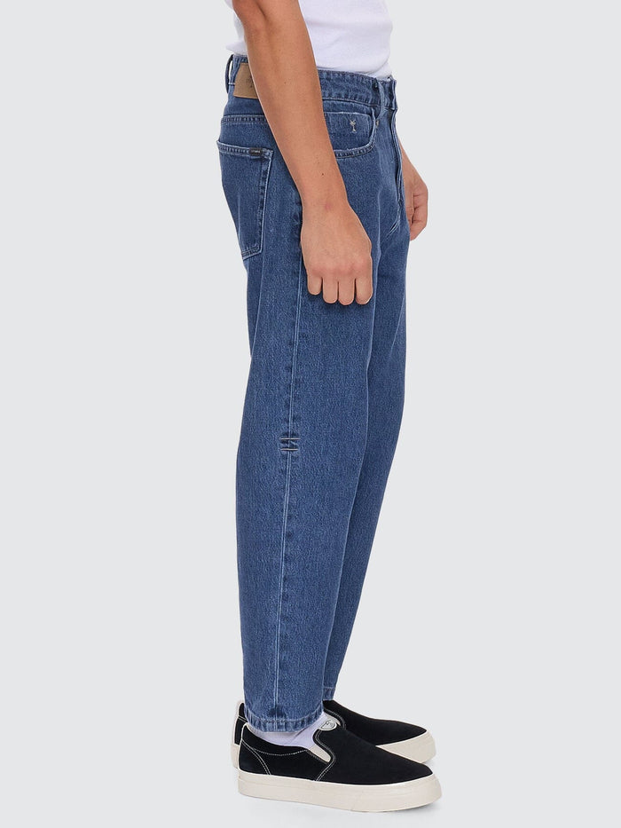Chopped Straight Cropped Denim Jean - Vintage Rinse Blue 26