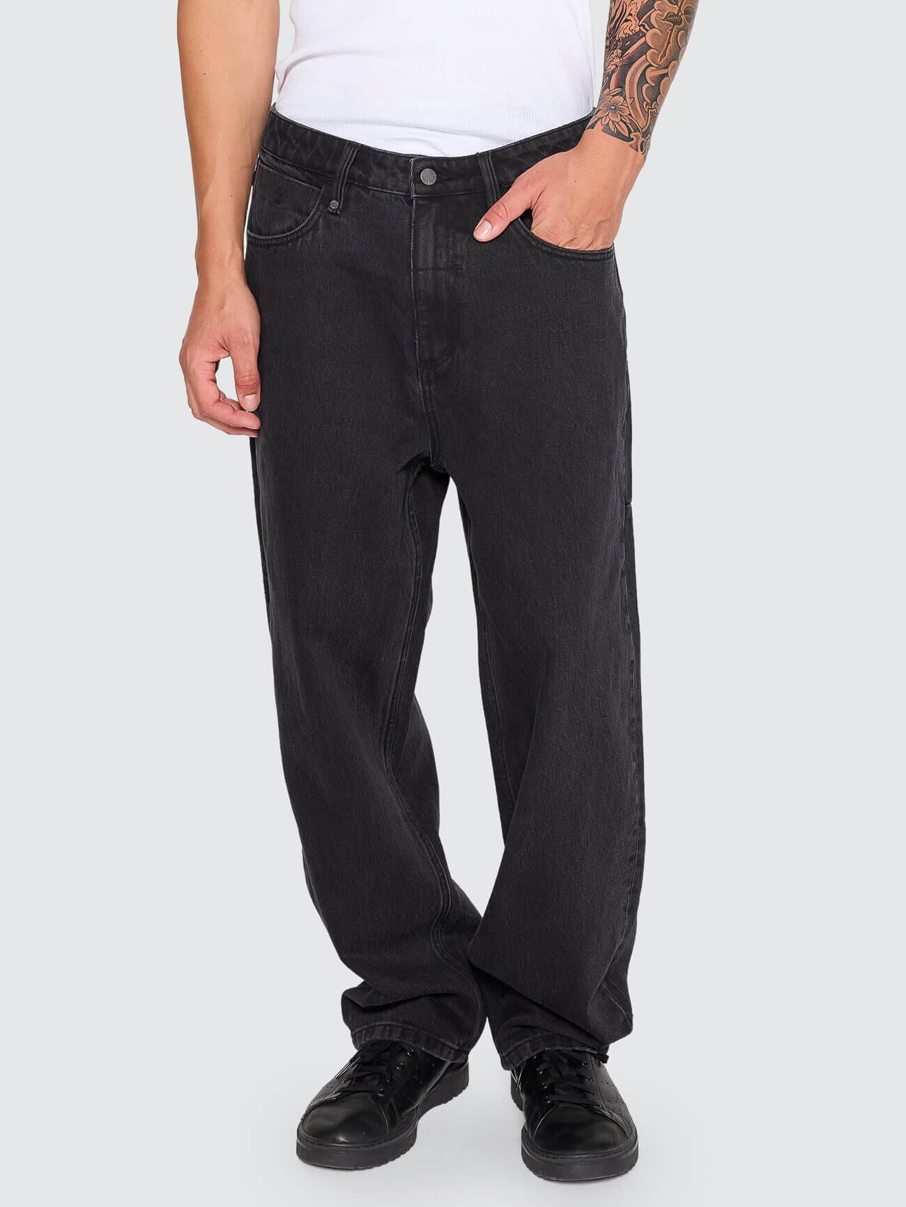 Big Slacker Baggy Denim Jean - Aged Black 28