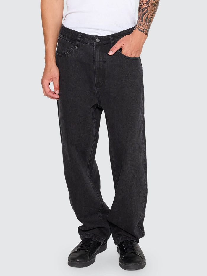 Big Slacker Baggy Denim Jean - Aged Black 28