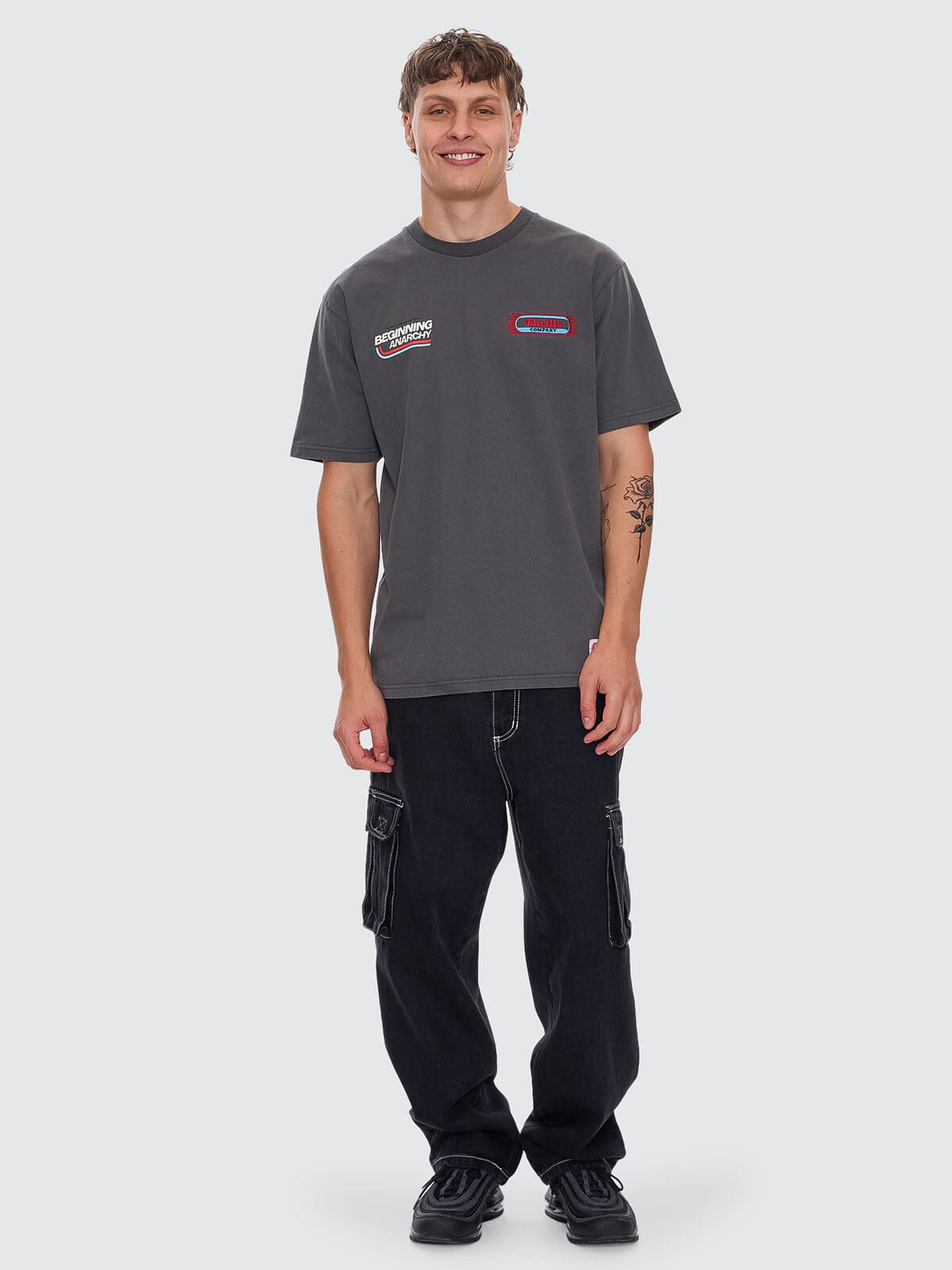 Big Slacker Baggy Denim Cargo Jean - Aged Black 26